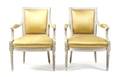 A Pair of Louis XVI Painted Fauteuils