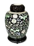 A Chinese Famille Noir Baluster Jar