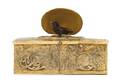 A Gilt Metal Singing Bird Box