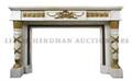 A Louis XVI Style White Marble Fireplace Surround
