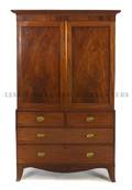 A George III Style Mahogany Linen Press