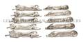 A Collection of Ten Continental Silverplate Knife Rests Christofle