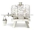 An English Silver Plated and Crystal Liquor Decanter