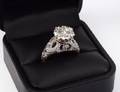 PLATINUM AND DIAMOND VINTAGE STYLE RING
