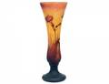 DAUM NANCY CAMEO GLASS TOBACCO VASE