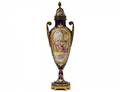 GILT BRONZE MOUNTED SEVRES PORCELAIN COVERED URN