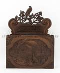 A Continental Carved Wood Letter Box