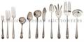 An American Sterling Silver Partial Flatware Service Hallmark in the Ribbon Rose Pattern