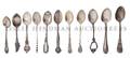A Collection of Sterling Silver Souvenir Spoons