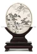 A Chinese Ivory Roundel