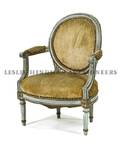 A Louis XVI Style Painted Fauteuil