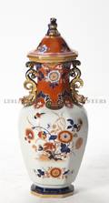 An English Ironstone Vase and Cover