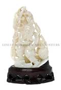 A White Jade Carving of a Fisherman
