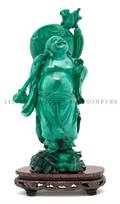 A Malachite Figure of a Hotei