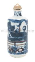 A Chinese Blue and White Porcelain Snuff Bottle