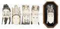 A Collection of Five Chinese Ivory Masks