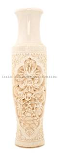 A Chinese Cylindrical Ivory Vase