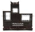A Chinese Carved Hardwood Etagere
