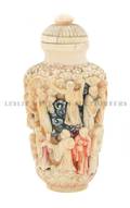 A Carved Ivory Snuff Bottle