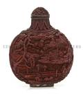 A Carved Cinnabar Lacquer Snuff Bottle