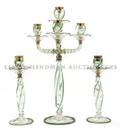 A Continental Glass Garniture in the Manner of Baccarat
