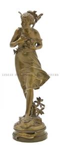 A French Bronze Sculpture of a Lady Bouret 18331906