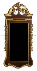 A Georgian Style Mahogany and ParcelGilt Pier Mirror