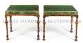 A Pair of English Walnut and Lacquered Tables