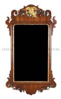A George III Mahogany and Parcel Gilt Mirror