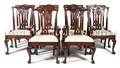 A Set of Ten Chippendale Style Mahogany Chairs