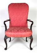 A George III Mahogany Open Armchair