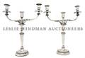 A Pair of English Silverplate ThreeLight Candelabra Matthew Boulton