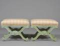 PAIR OF NEOCLASSICAL STYLE PAINTED STOOLS