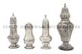 A Collection of Four English Silver Casters