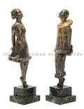 A Pair of French Bronze Figures Marcel Bouraine 18861948