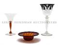 Two Steuben Glass Wine Goblets
