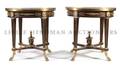 A Pair of Louis XVI Style Gilt BronzeMounted Gueridons
