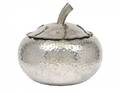 HAND HAMMERED METAL GOURD AND COVER
