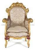 A Louis XV Style Giltwood Bergere