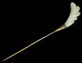 CARVED JADE HAIR PIN