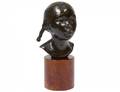 PATINATED BRONZE BUST OF A YOUNG GIRL