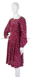 An Yves Saint Laurent Red Floral Day Dress
