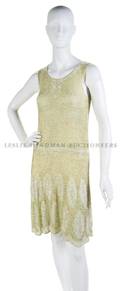 A French Mint Green Beaded Flapper Dress