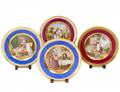 GROUP OF FOUR OLD PARIS FIGURAL CABINET PLATES
