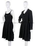 A Chloe Black Wool Dress Suit