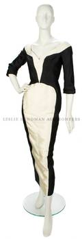 A Thierry Mugler Black and White Sculptural Dress