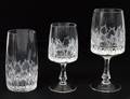 THIRTYTHREE PIECE GLASS STEMWARE SET