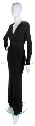 A Gianni Versace Couture Black Jersey Gown
