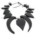 An Italian Industrial Black Lucite Necklace
