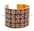 A Chanel Purple Enameled Cuff Bracelet